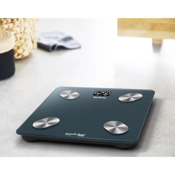Tefal Connected Scale with 10 Body Composition Indicators, 180 kg Capacity, BM9620S1