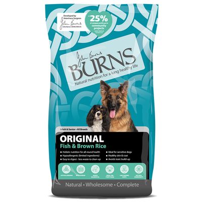 Burns Original pour adultes et seniors - Poisson et riz brun