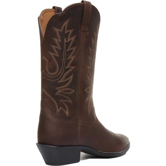 Stivali da cowboy da donna Ariat Heritage Western in pelle pieno fiore marrone (marrone, 38.5)