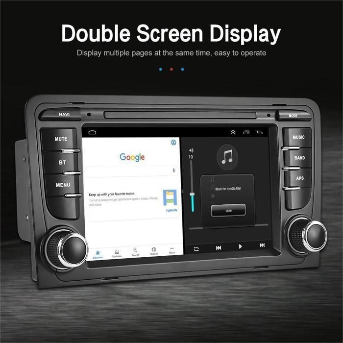 Autoradio da 7 pollici compatibile con CarPlay, Android Auto, Bluetooth/Wi-Fi/FM e navigazione GPS.