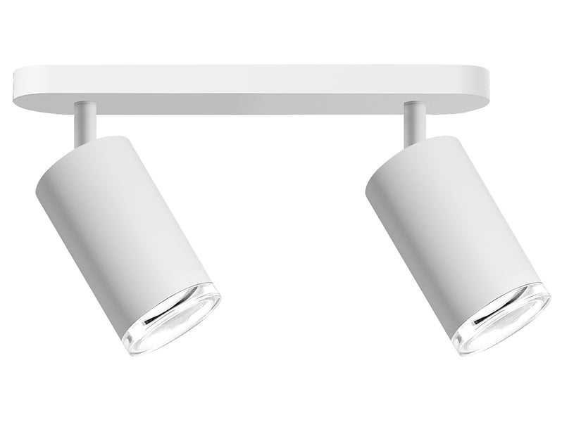 Lampa sufitowa Turyn 2-punktowy spot aluminiowy biały