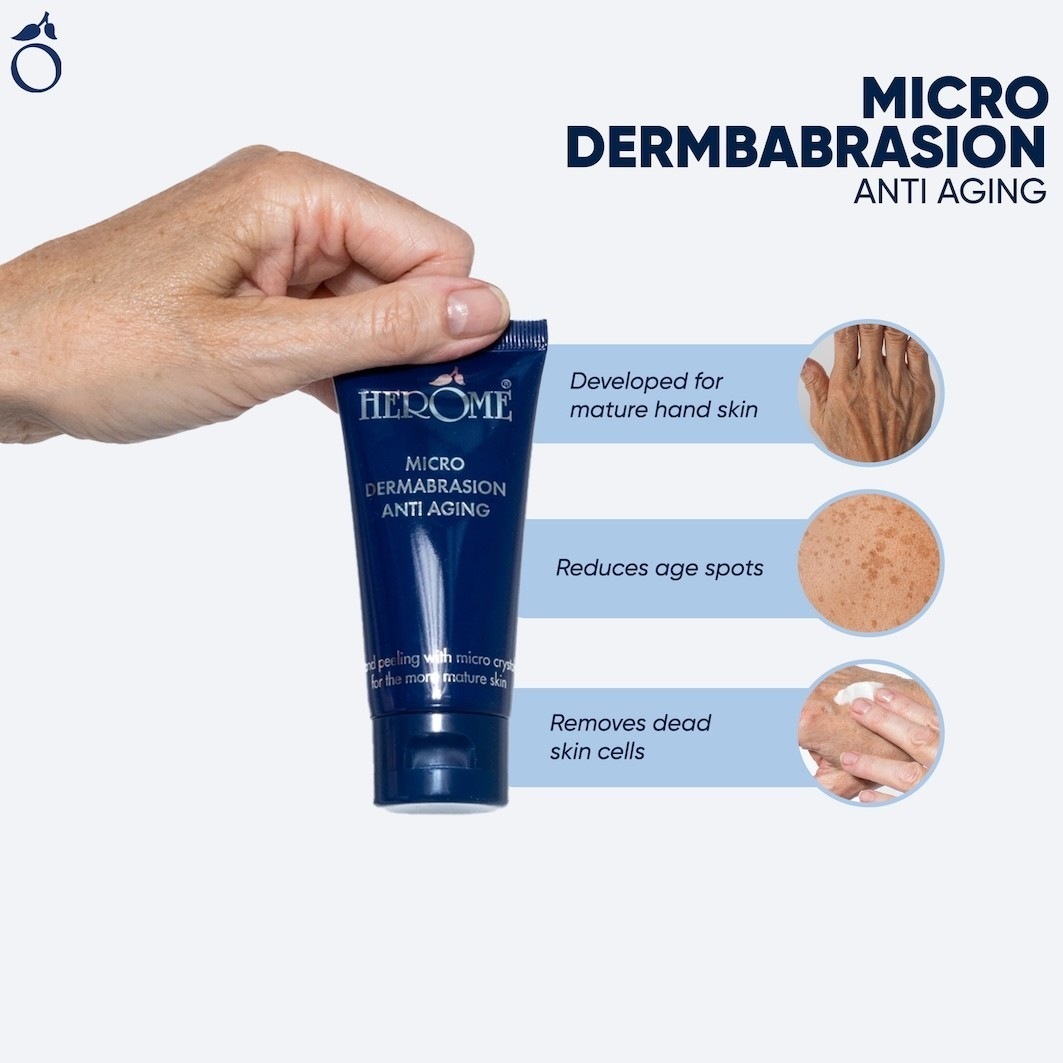 Herome Cosmetics Roku pīlings, roku kopšana, mikrodermabrāzija, pretnovecošanās līdzeklis - 55 ml