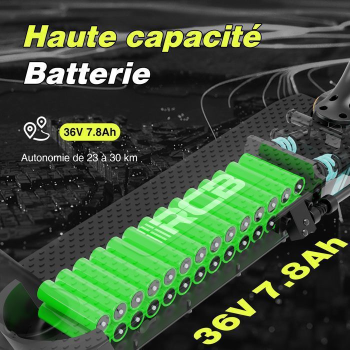 Monopattino elettrico per adulti RCB R17, 500W, pieghevole, schermo LCD da 8,5