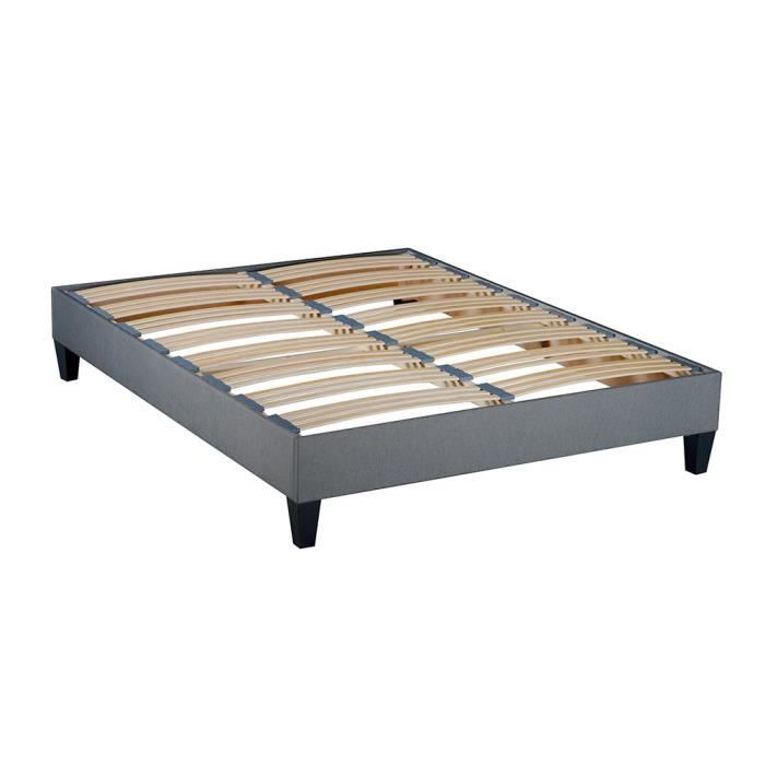 OLYMPE BEDDING - ERGOSTAR bed base kit - Light grey - 160x200