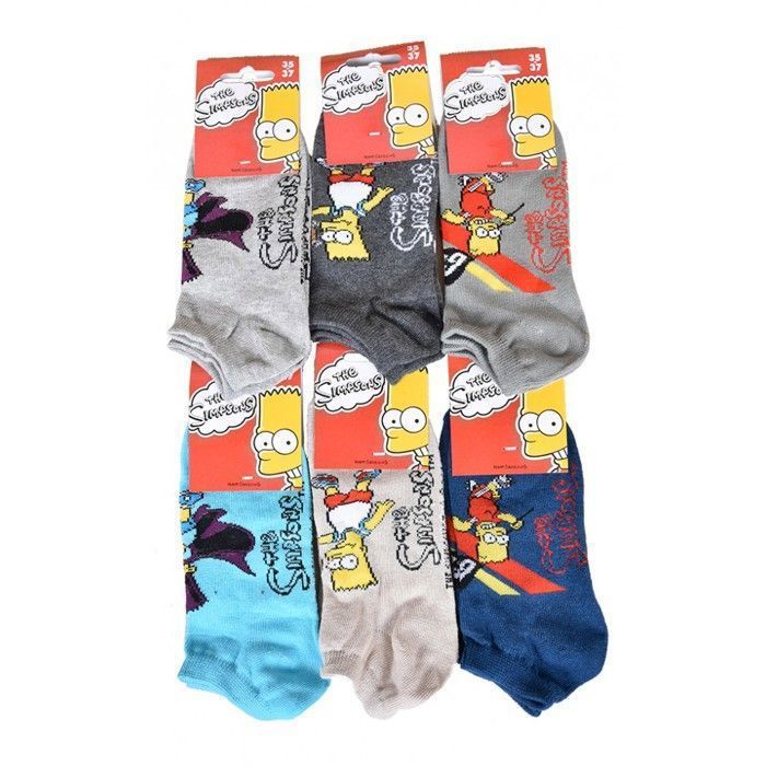 Calzini per bambini - OZABI - Licenza Simpsons - Confezione da 3 paia - Cotone - Multicolore - Varie taglie
