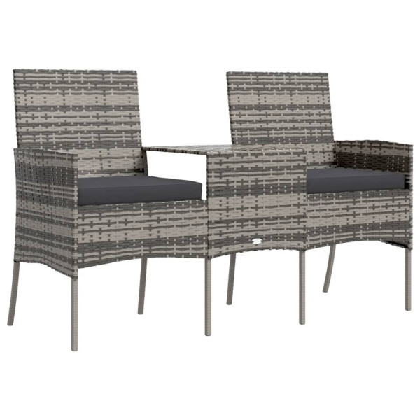Sofa ogrodowa ze stolikiem Antracyt Technorattan vidaXL