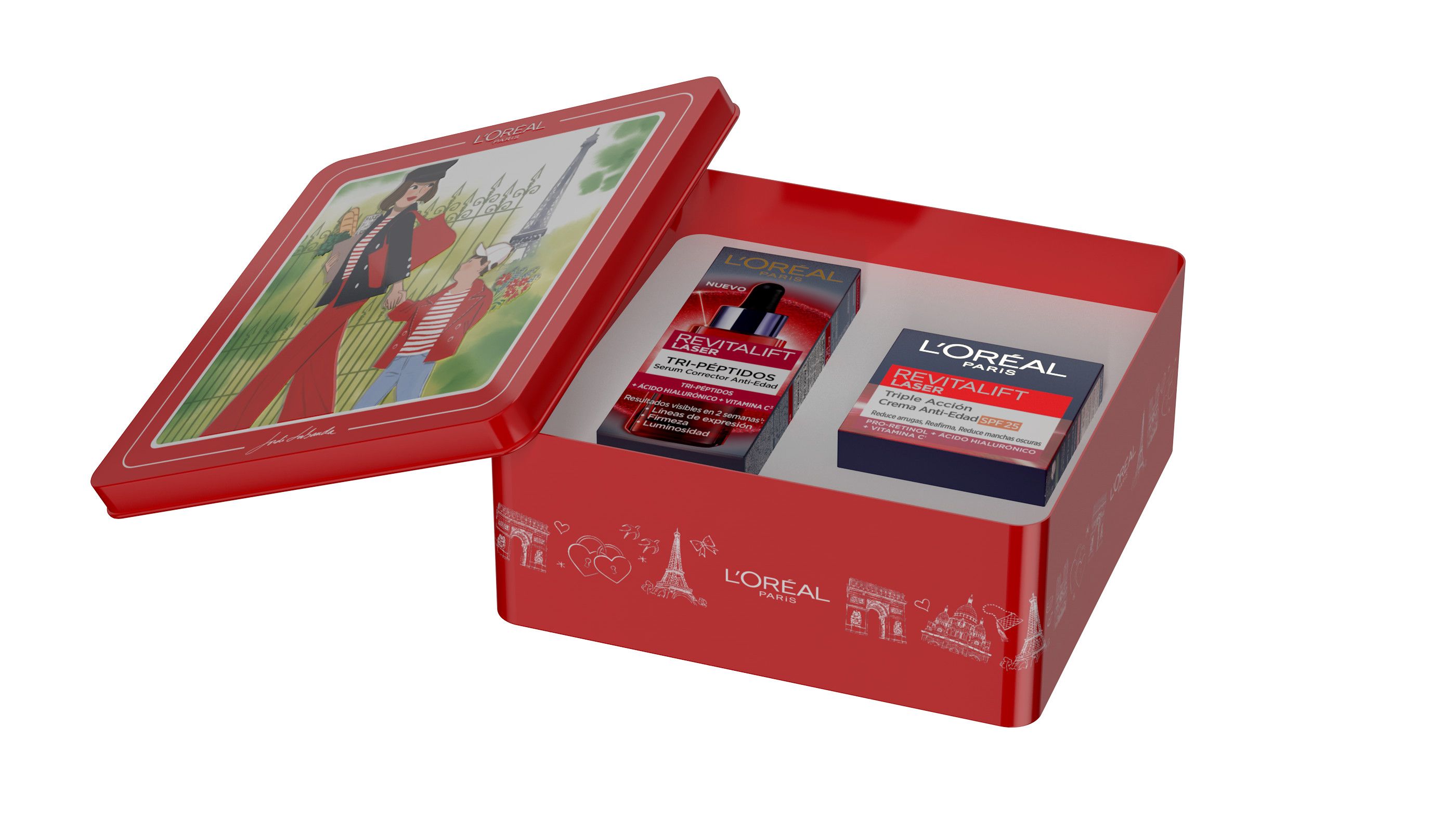 Revitalift Laser Serum dienas krēms SPF25 dāvanu komplekts Pretgrumbu un novecošanās aizkavēšanas krēmi