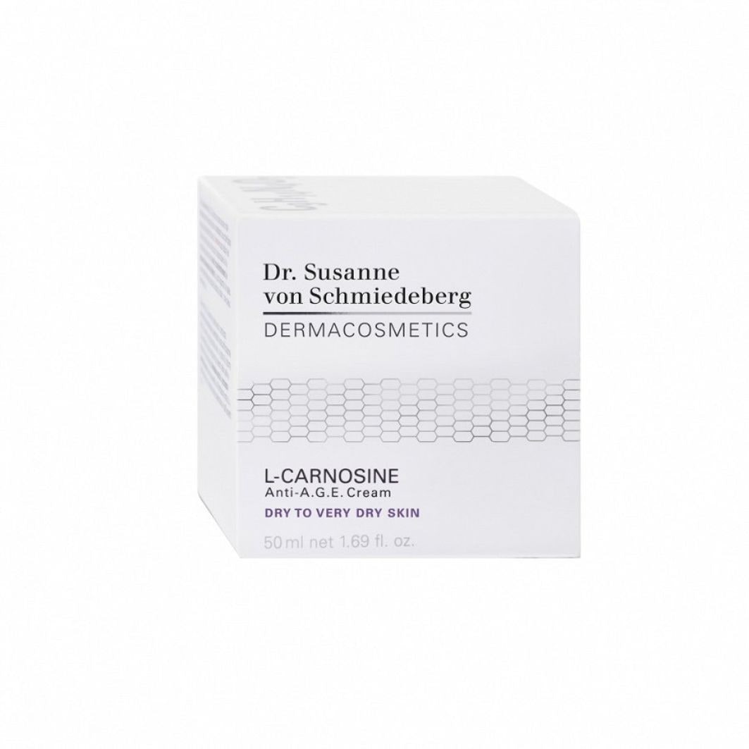 Dr. Susanne von Schmiedeberg Augencreme L-Carnosin Anti-Aging-Creme voor trockene bis sehr trockene Haut – 50 ml