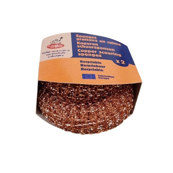 Conjunto de duas esponjas de cobre para limpeza - LA DROGUERIE