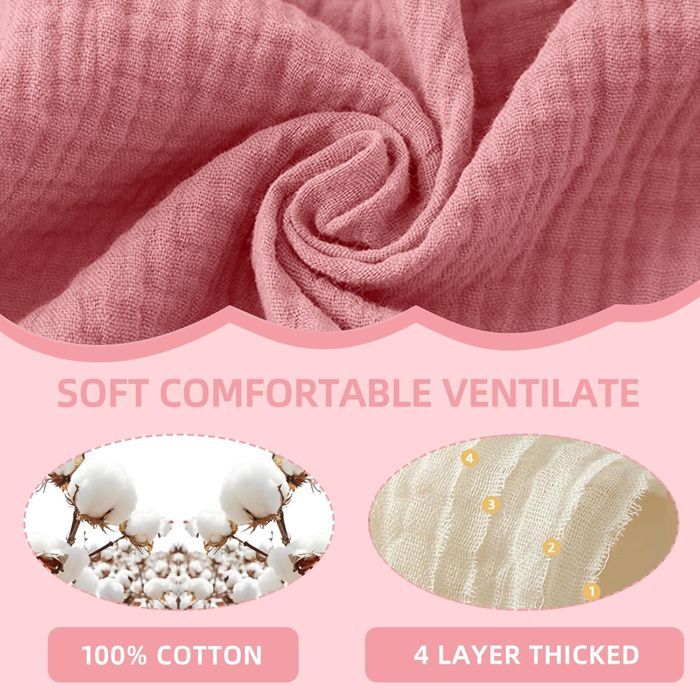 Lot de 6 bavoirs bandana unisexes pour bébé - Gaze de coton et mousseline douces et absorbantes, rotatifs à 360 degrés, avec bouton