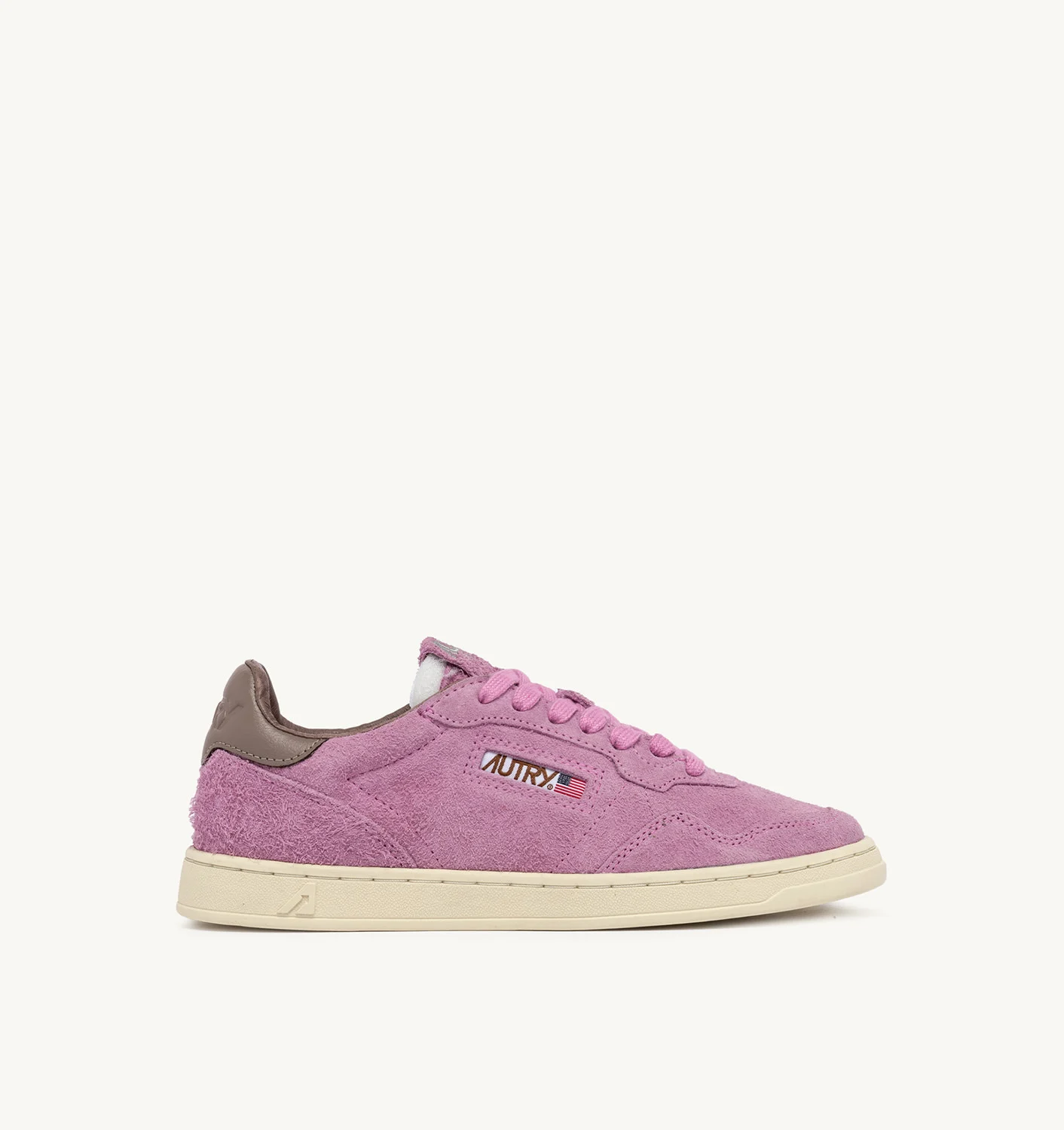 TENIȘI MEDALIST FLAT JOȘI DIN FUCSIA ȘI PIELE ÎNTOARSĂ GRĂMARĂ