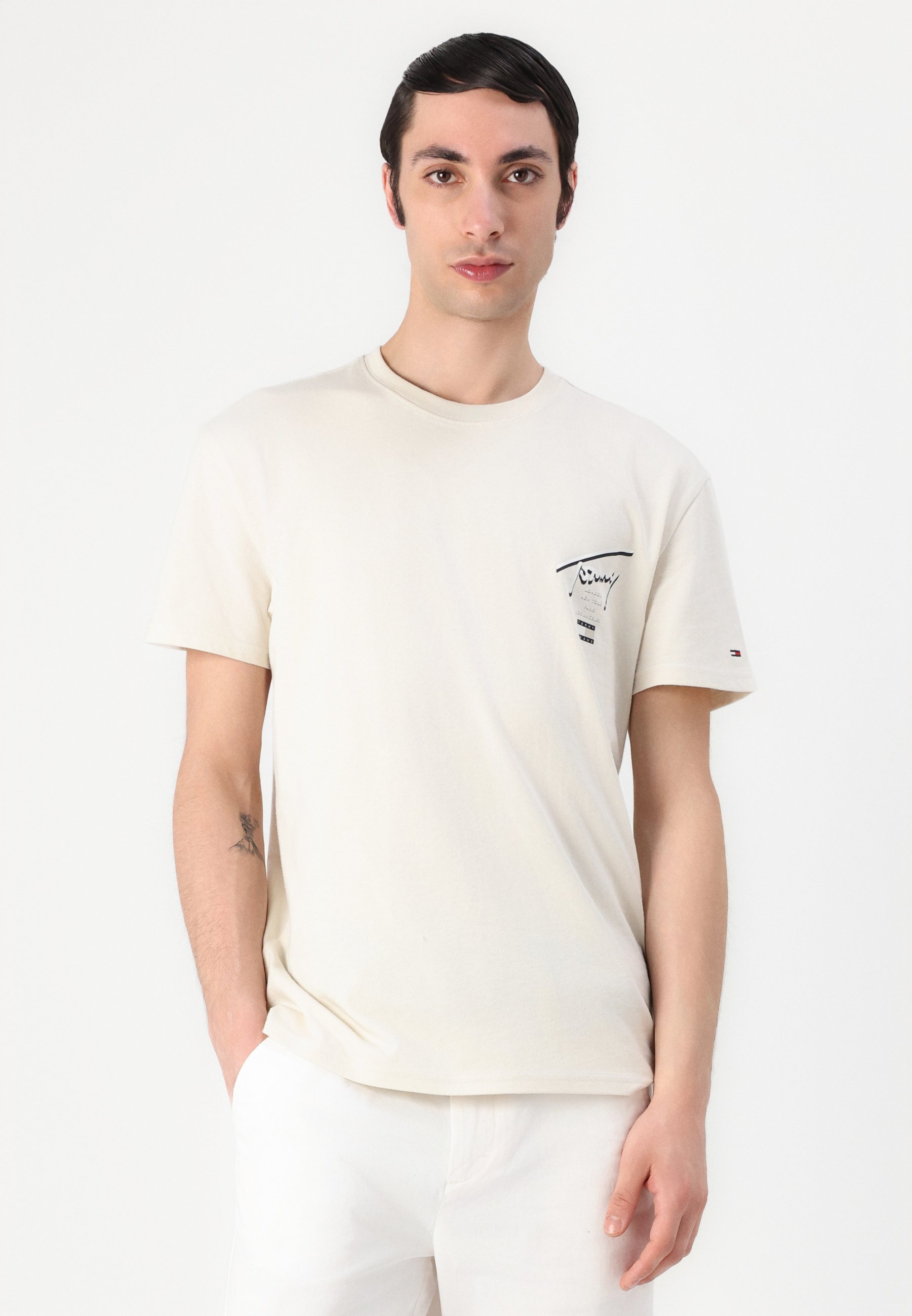 Tommy Jeans SIGNATURE CITY TEE UNISEX - T-shirt met print - woestijnzandduin