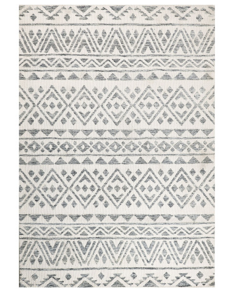 Dywan wzór geometryczny 160 x 230 cm beżowo-szary