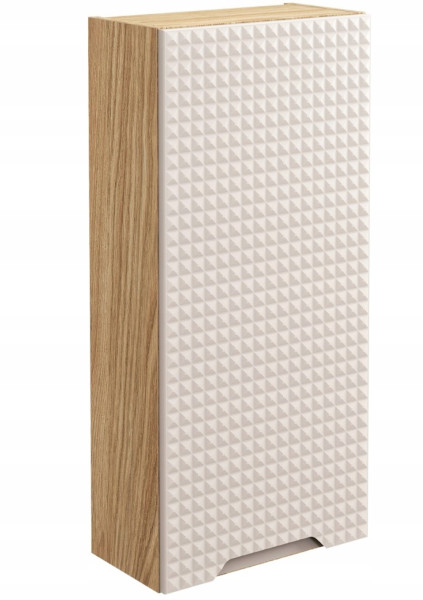 Słupek Łazienkowy 35 cm BEŻOWY DĄB Drzwi Front MDF 3D LUXOR