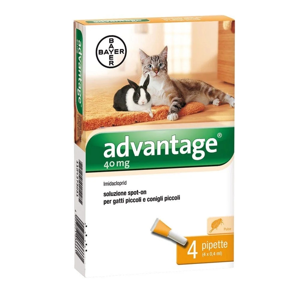 ADVANTIX Advantage Spot-On pour chats/lapins 4 x 40 mg | 4 x 0,4 ml