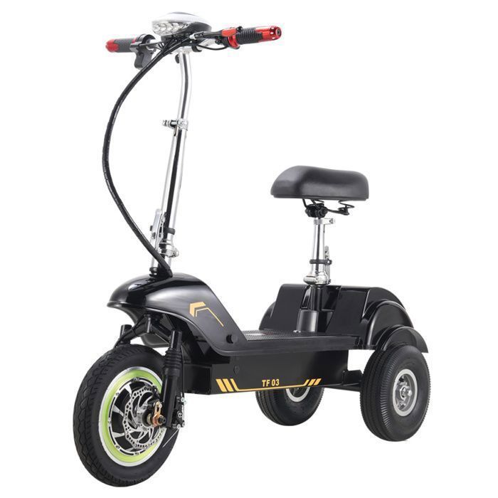 Monopattino elettrico TWOFISH TF03 con sedile rimovibile - Motore da 350 W - Batteria da 48 V 15 Ah - Pneumatico anteriore da 12 pollici, pneumatico posteriore da 10 pollici