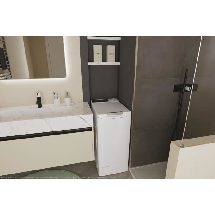 Lavatrice a carica dall'alto CANDY TCA274TM4-S ProWash 500 - 7 kg - 1200 giri/min - Connessa - Classe energetica B - Bianca