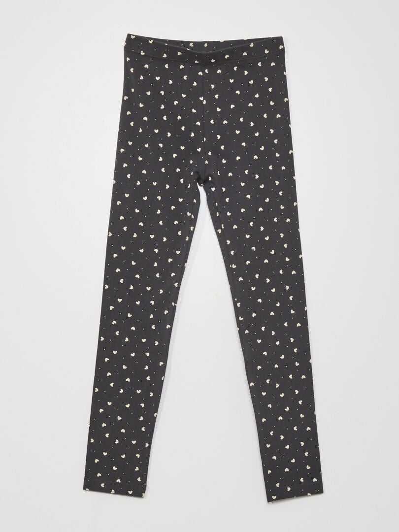 Lange legging met print - GRIJS