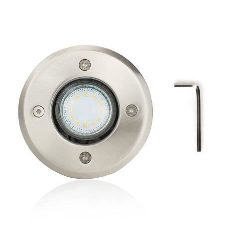 Spot extérieur Led encastrable rond - Smartwares - Noir - 3W - 230 lm - Classe énergétique A+