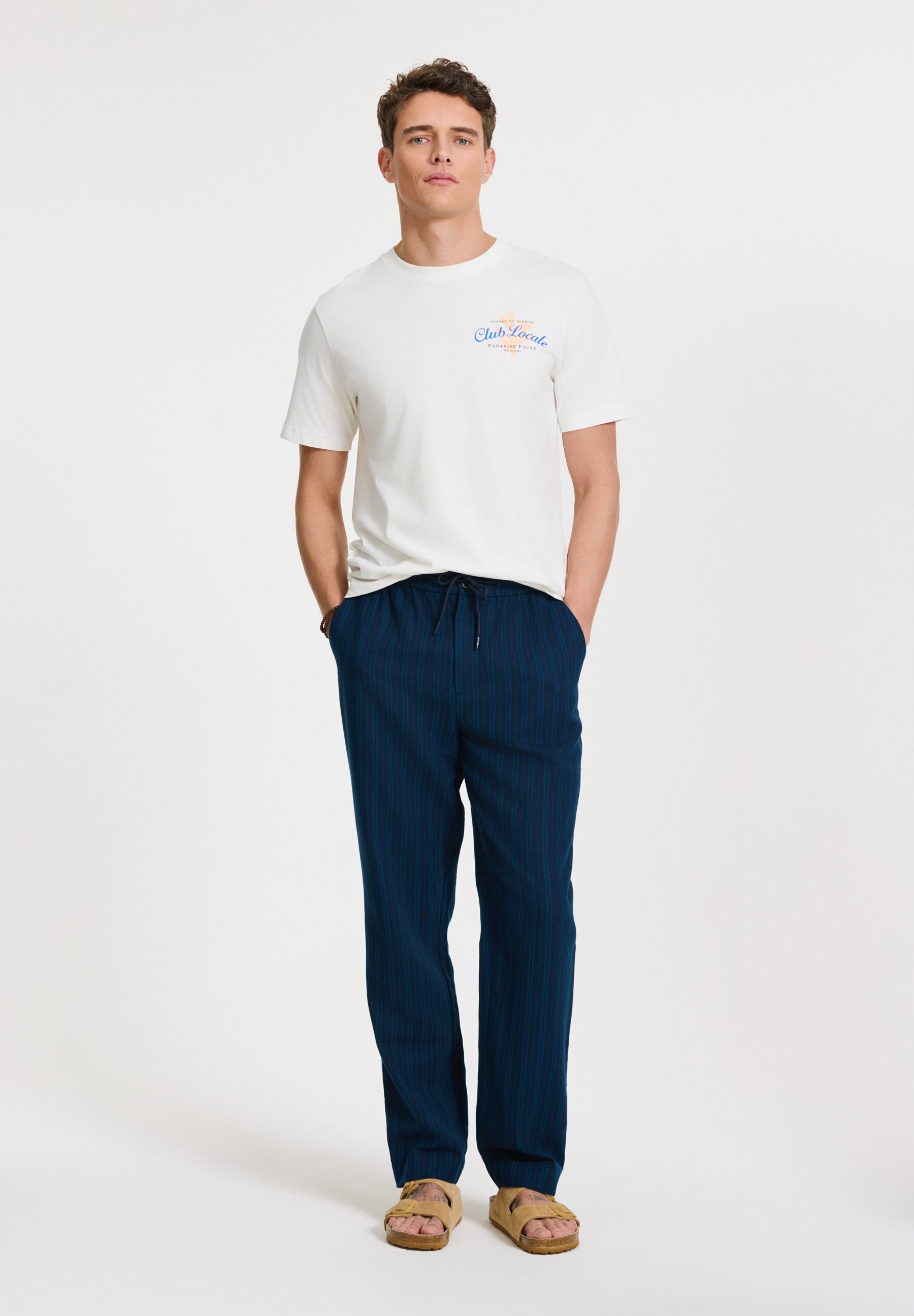 Shiwi LENNY - Broek - donkerblauwe strepen