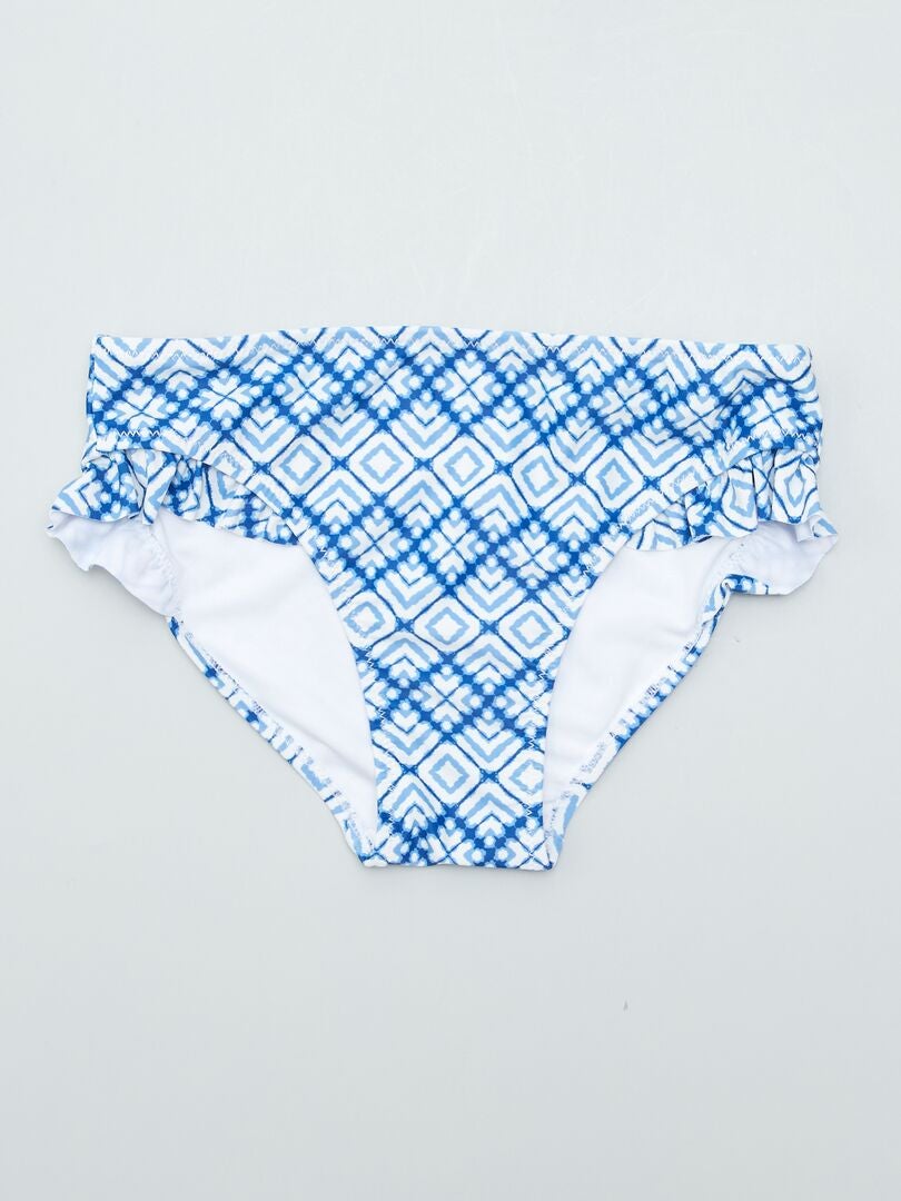 Tweedelig badpak met ruches - BLAUW
