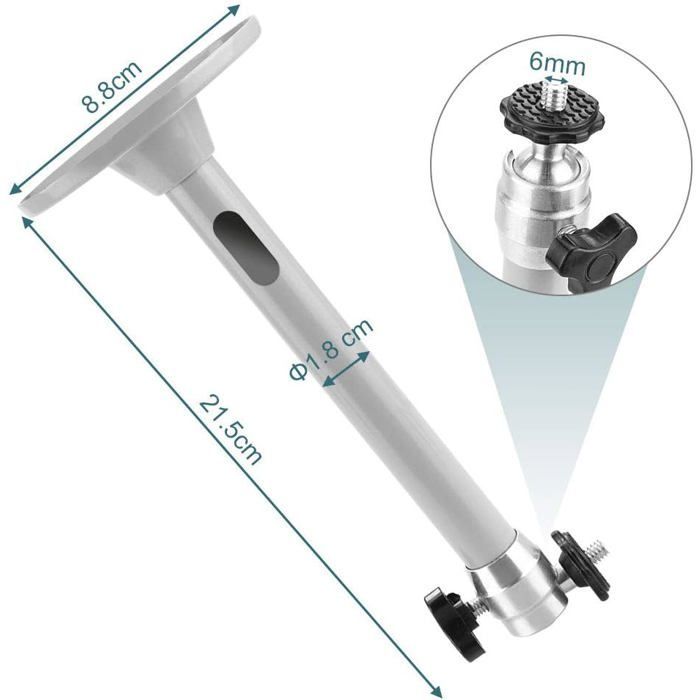 Soporte universal para proyector - ZOKKO - Altura ajustable 21,5 cm - Inclinación de 90° - Rotación de 360°