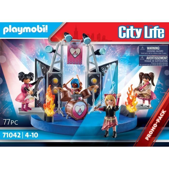 PLAYMOBIL 71042 Rock Band, Confezione promozionale Musicisti, City Life School, Età 4+