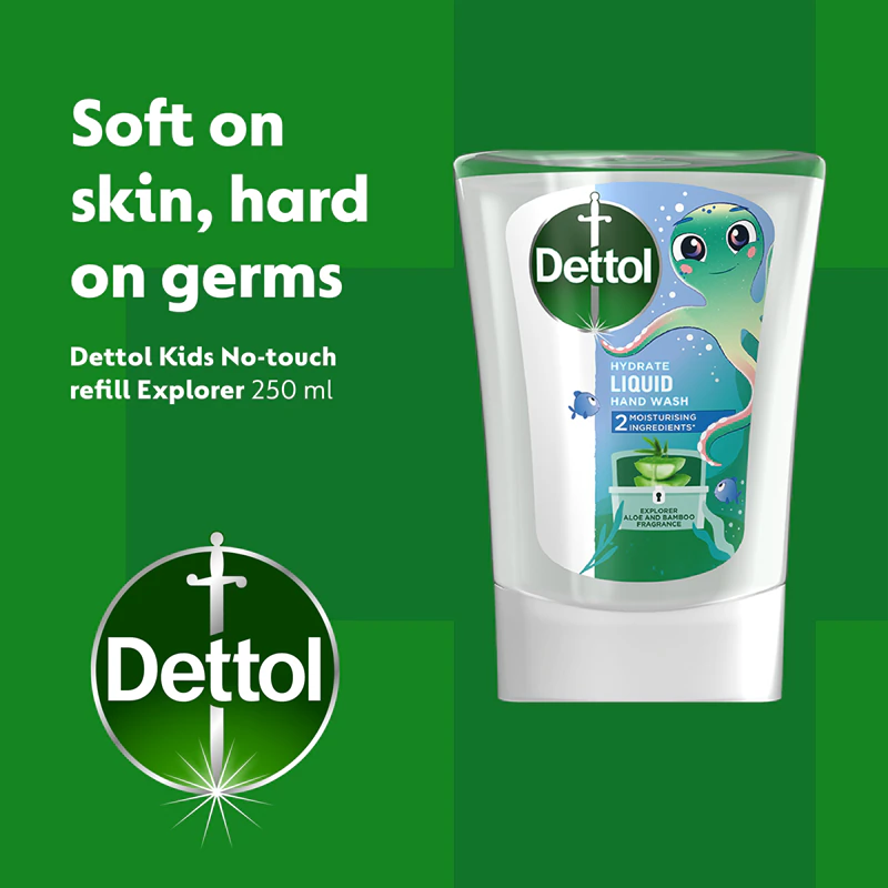 Refil para Dispensador de Sabonete Líquido Sem Toque Dettol Soft on Skin Kids Explorer Power