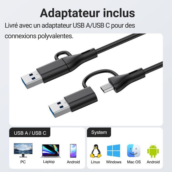 USB Speakers, Mini Soundbar, PC Speaker for Laptop Monitor, Tablet, Desktop Computer, Smartphone, Plug and Play