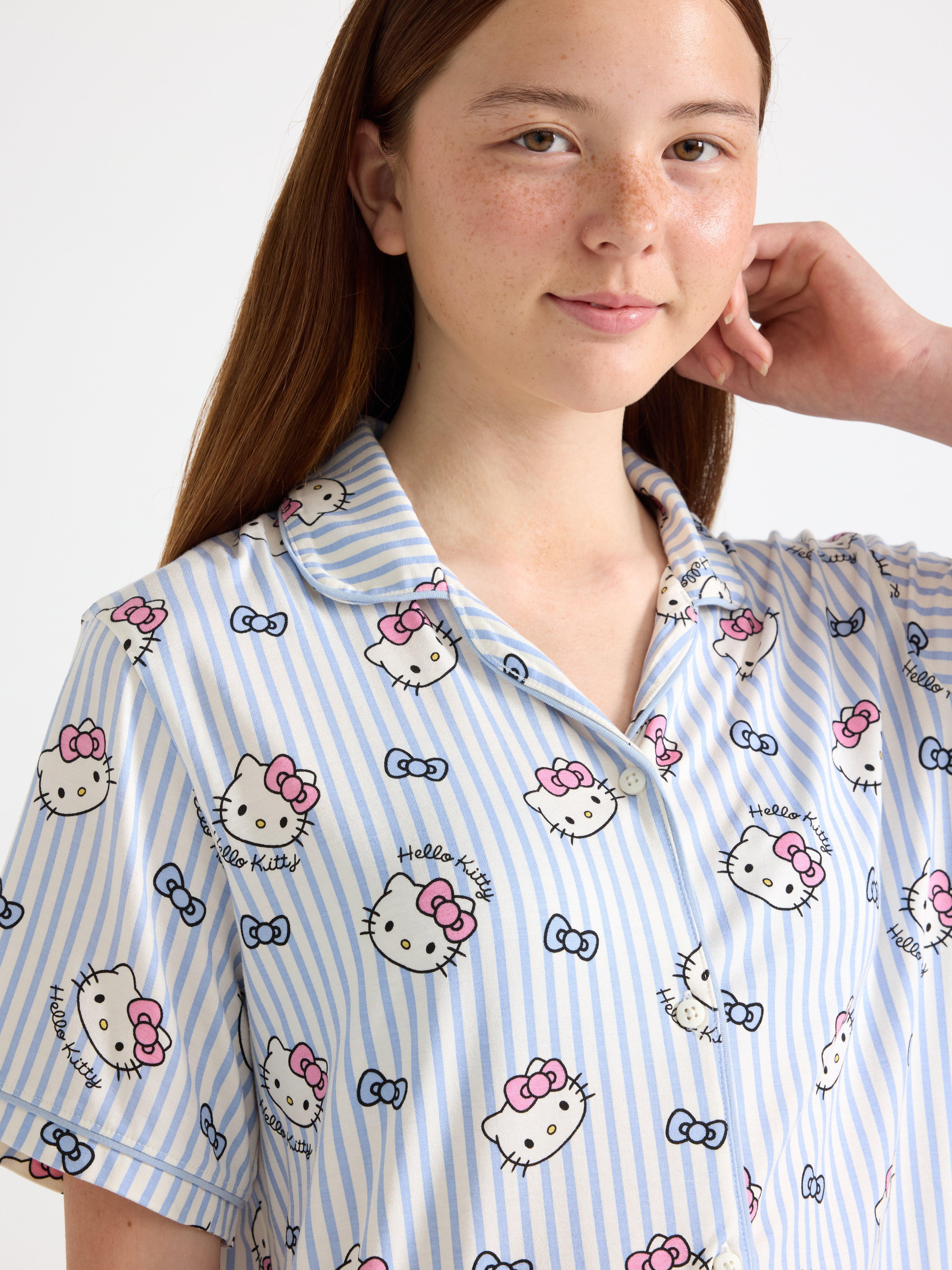 Pyžamo Hello Kitty světle modré
