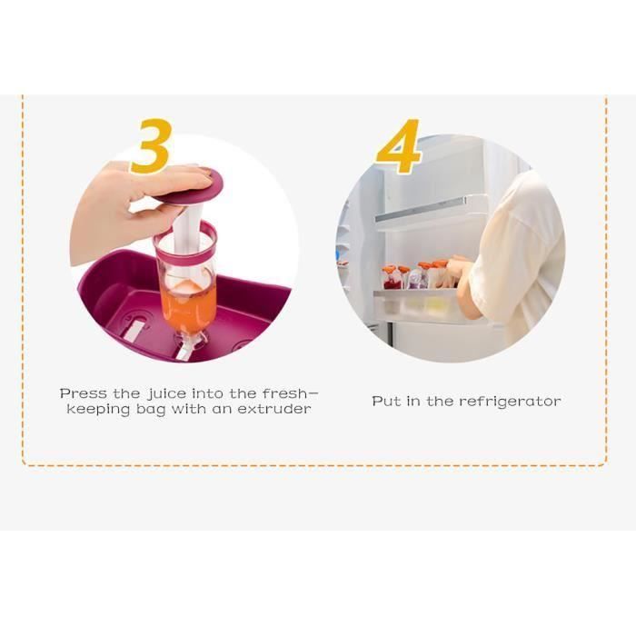 Presse à purées - Squeeze Station - Blanc-Parme - Pour bébé - 500 ml