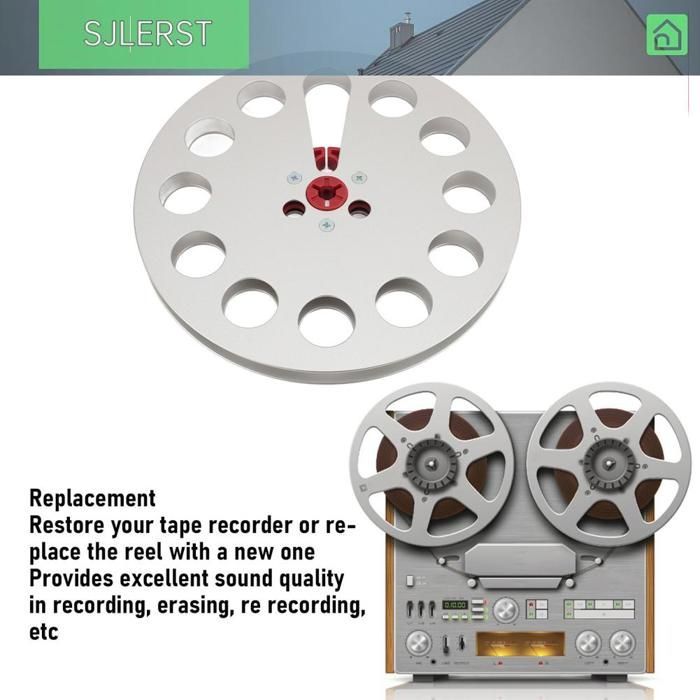 sjlerst Bobine de bande vide 1/4 7 Inch Empty Tape Reel En Aluminium Léger Pour Magnétophone Studer video videoprojecteur Argent