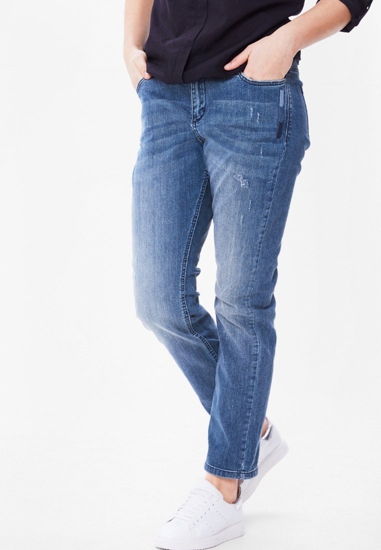 Triangle Straight leg jeans - donkerblauwe denim