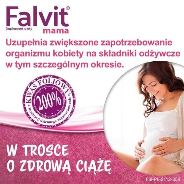 Falvit Mama, Suplement diety na cały okres ciąży i karmienia piersią, Tabletki