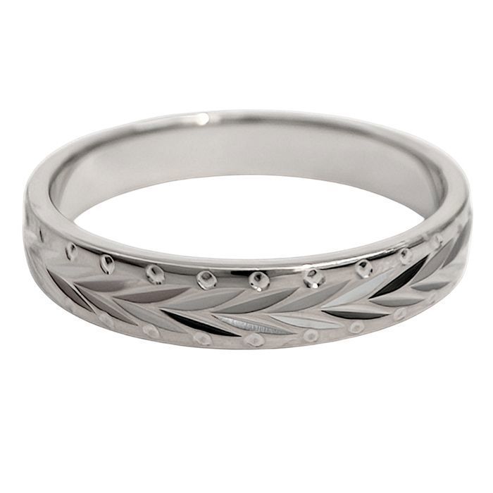 Bague Alliance Homme en Argent 925 rhodié