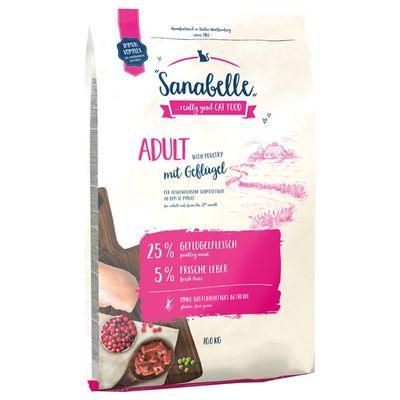 Hrană uscată pentru pisici Sanabelle, pachete economice, 2 x 10 kg