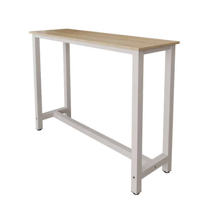 Mesa alta de bar | 140 x 100 x 40 cm | Color blanco y Sonoma | Mesa de cocina para 2 personas | Modelo Ani