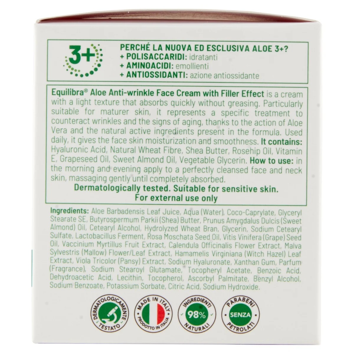 EQUILIBRA Equilibra veido kremas nuo raukšlių su alaviju, 50 ml, skirtas brandžiai odai