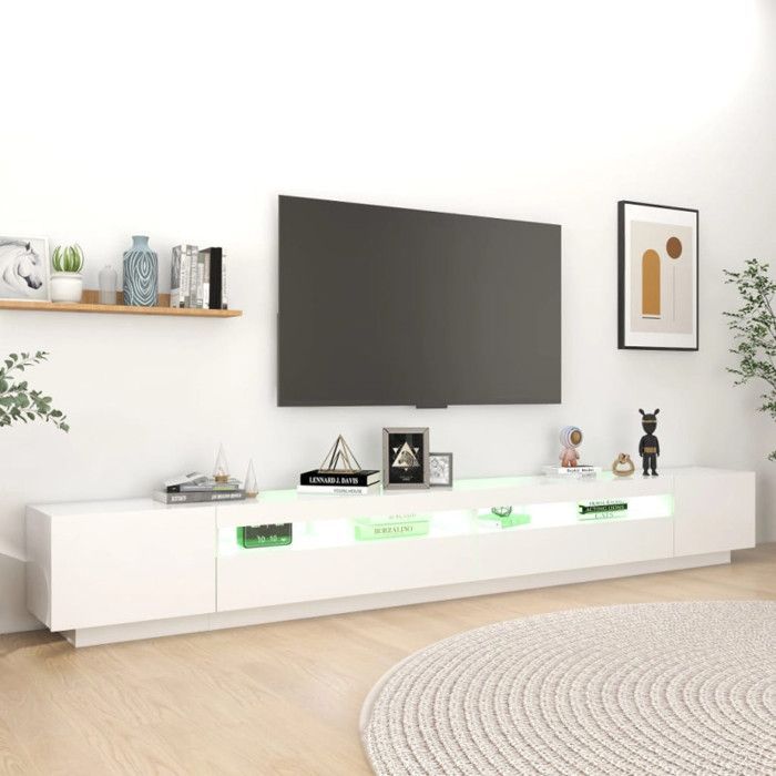 Mobile porta TV vidaXL con luci a LED, mobile TV con vano contenitore, mobile TV per soggiorno, 3081924