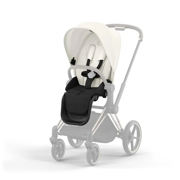 Cybex Priam V4 Kinderwagen-Set in Weiß mit mattschwarzem Gestell