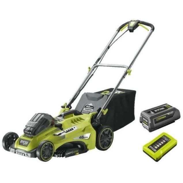 RYOBI - Cortador de grama MAXPOWER Power Assist™ 36V - Diâmetro de corte de 40cm - Recolhimento e trituração + Bateria de 5,0 Ah e carregador - RLM36X41H50PG