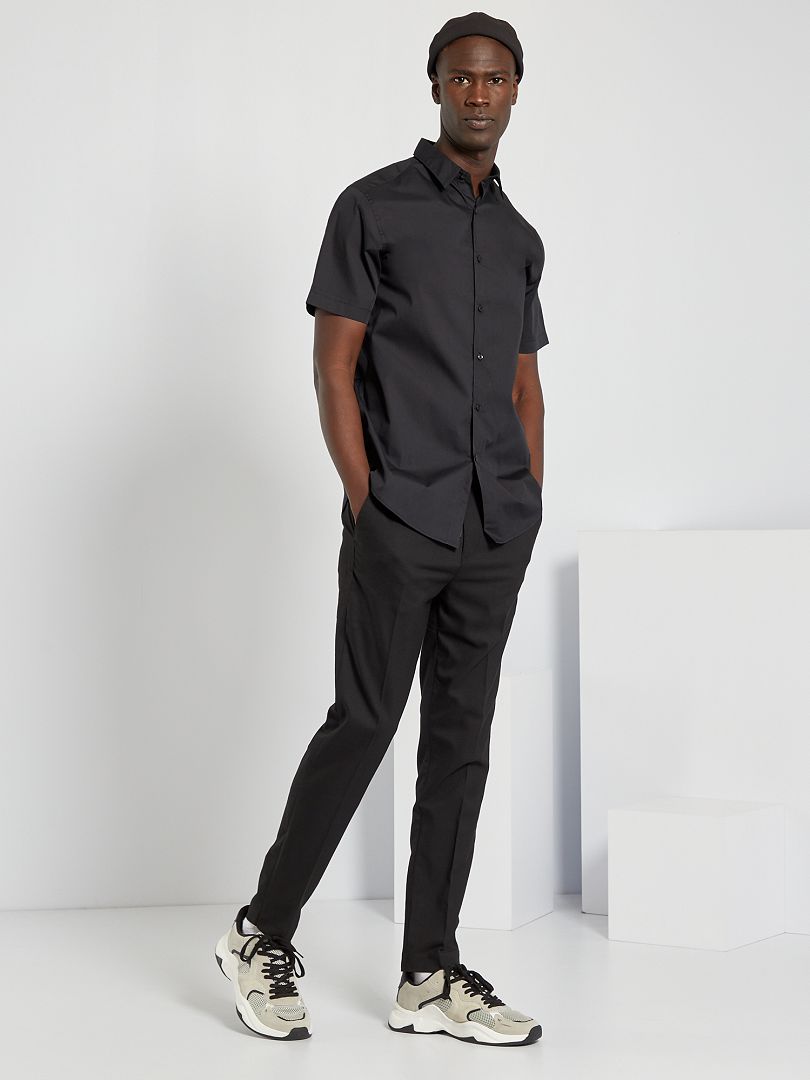 Camisa de manga curta - preta