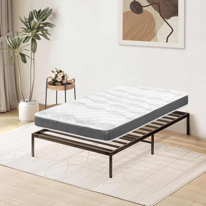 Set materasso e base letto 90x190, letto 90x190 con base e materasso, materasso 90x190x12cm