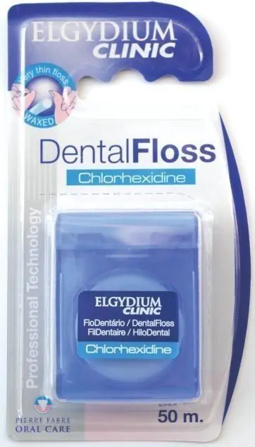 Elgydium Nić Dentystyczna z Chlorheksydyną 50M