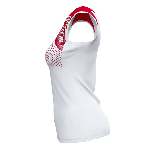 Joma Supernova II ärmelloses T-Shirt Weiß Rot