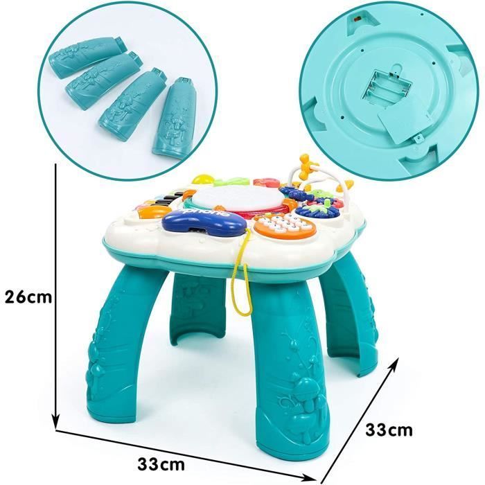 Mesa de actividades para bebés - 6 en 1 - Musical - Educativa - A partir de 24 meses