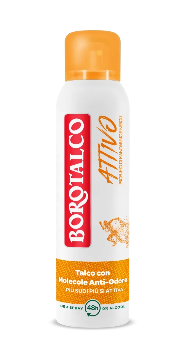 BOROTALCO Déodorant Spray Orange Active 150 ml 48h