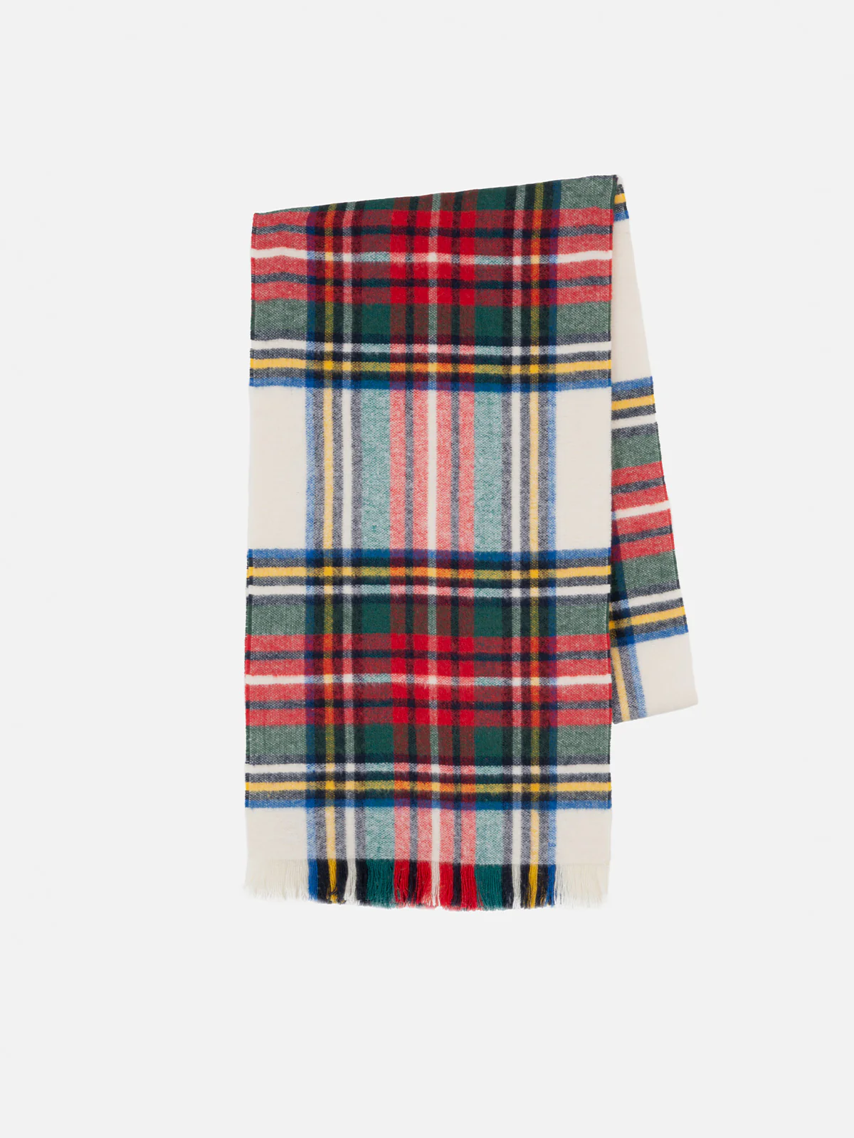 St. Barth tartan sjaal met borduurwerk