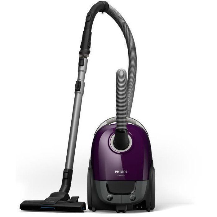 Aspirapolvere con sacchetto - PHILIPS - XD3100/06 - Serie 3000 Performer Compact - 900W - 79dB - Viola
