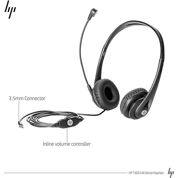 Cuffie on-ear - HP - jack nero - con cavo - compatibili con EliteBook e ProBook - nere